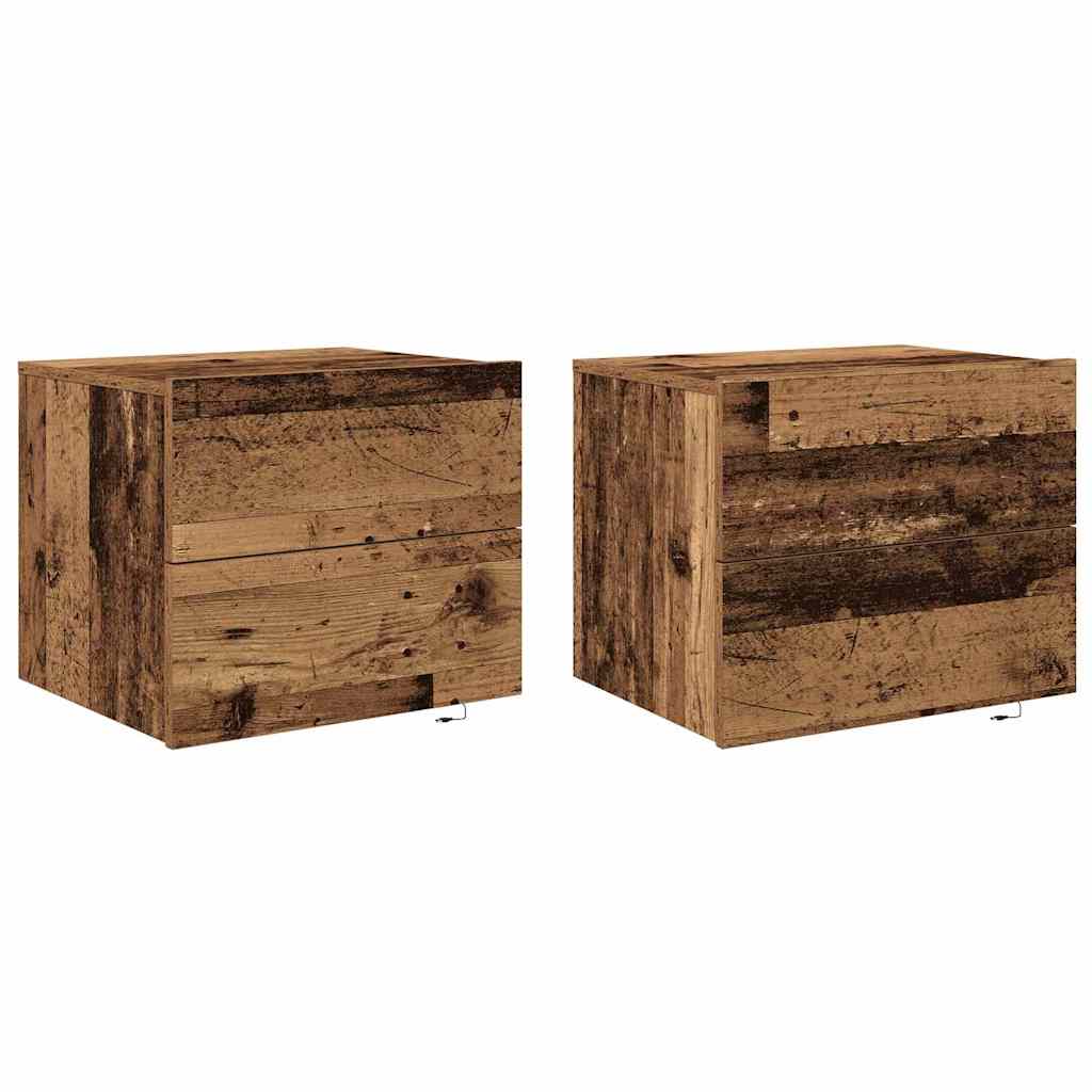 Šalia lovos spintelė 2 pcs Senas medis 50 x 39 x 41 cm