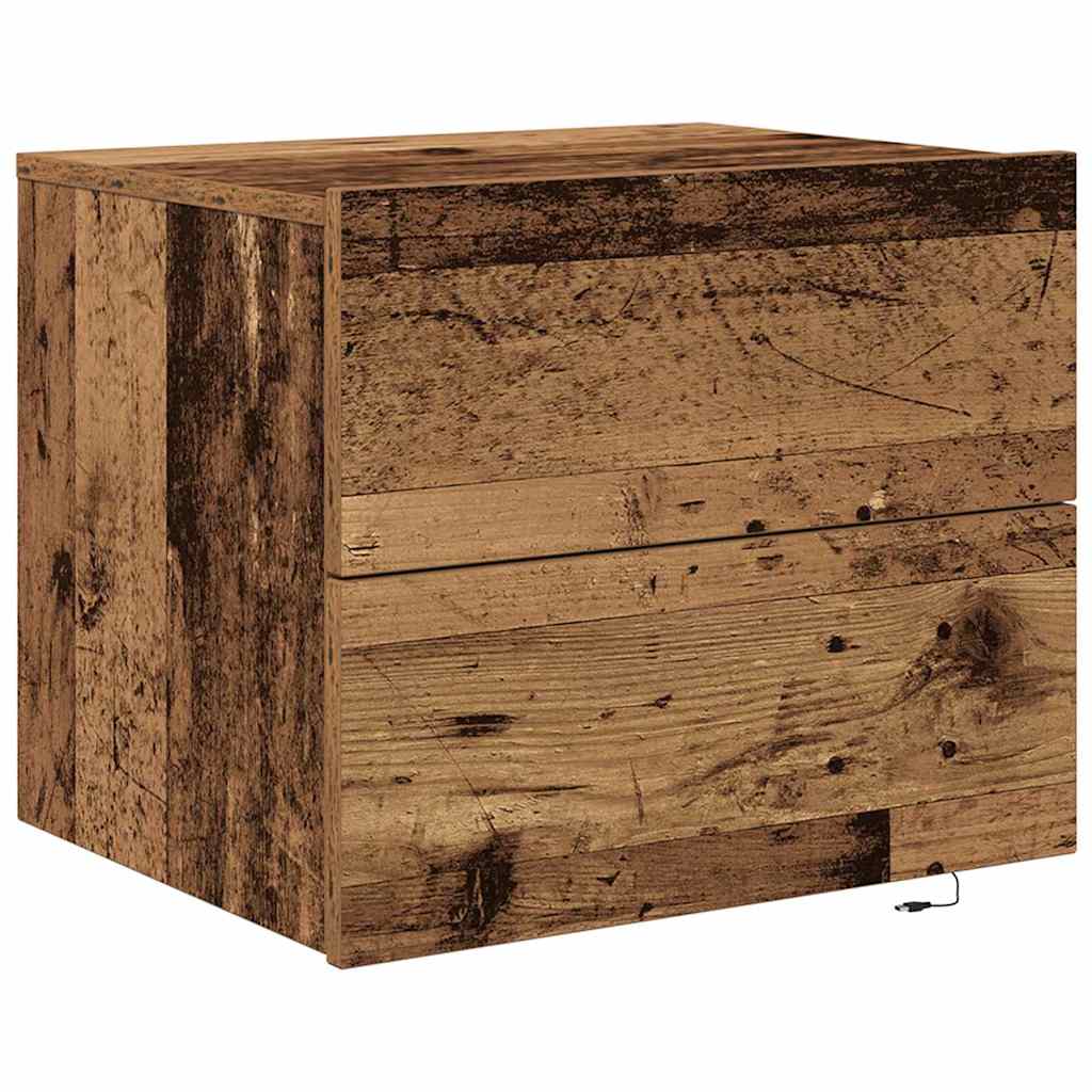Šalia lovos spintelė 2 pcs Senas medis 50 x 39 x 41 cm