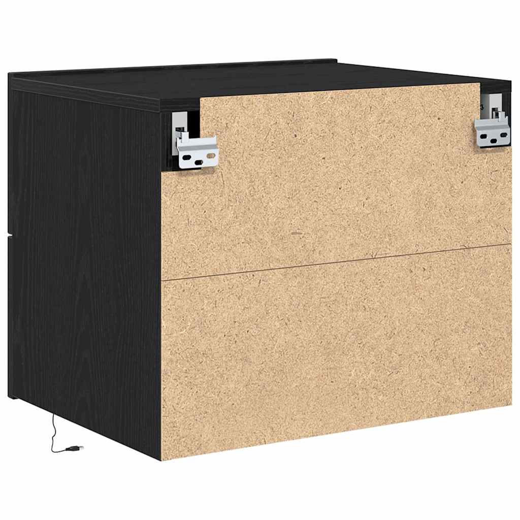Pie gultas kumode ar atvilktni Melns ozols 50 x 39 x 41 cm