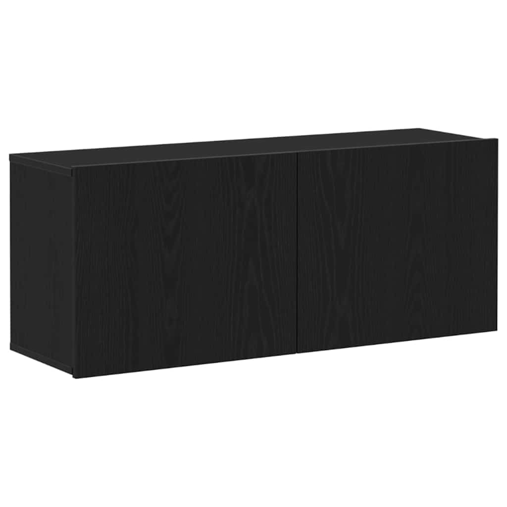 TV spintelių komplektas Juodas ąžuolas 100 x 30 x 41 cm