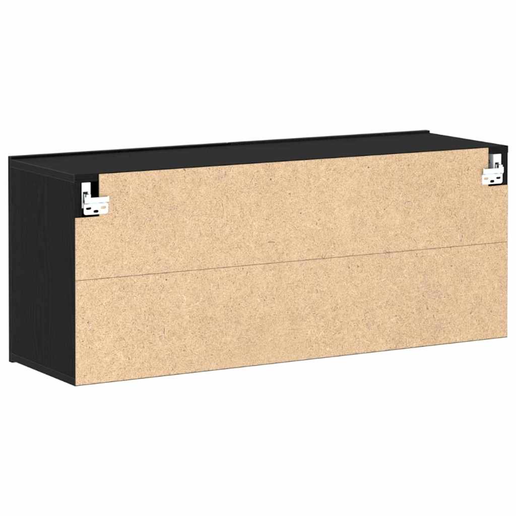 TV spintelių komplektas Juodas ąžuolas 100 x 30 x 41 cm