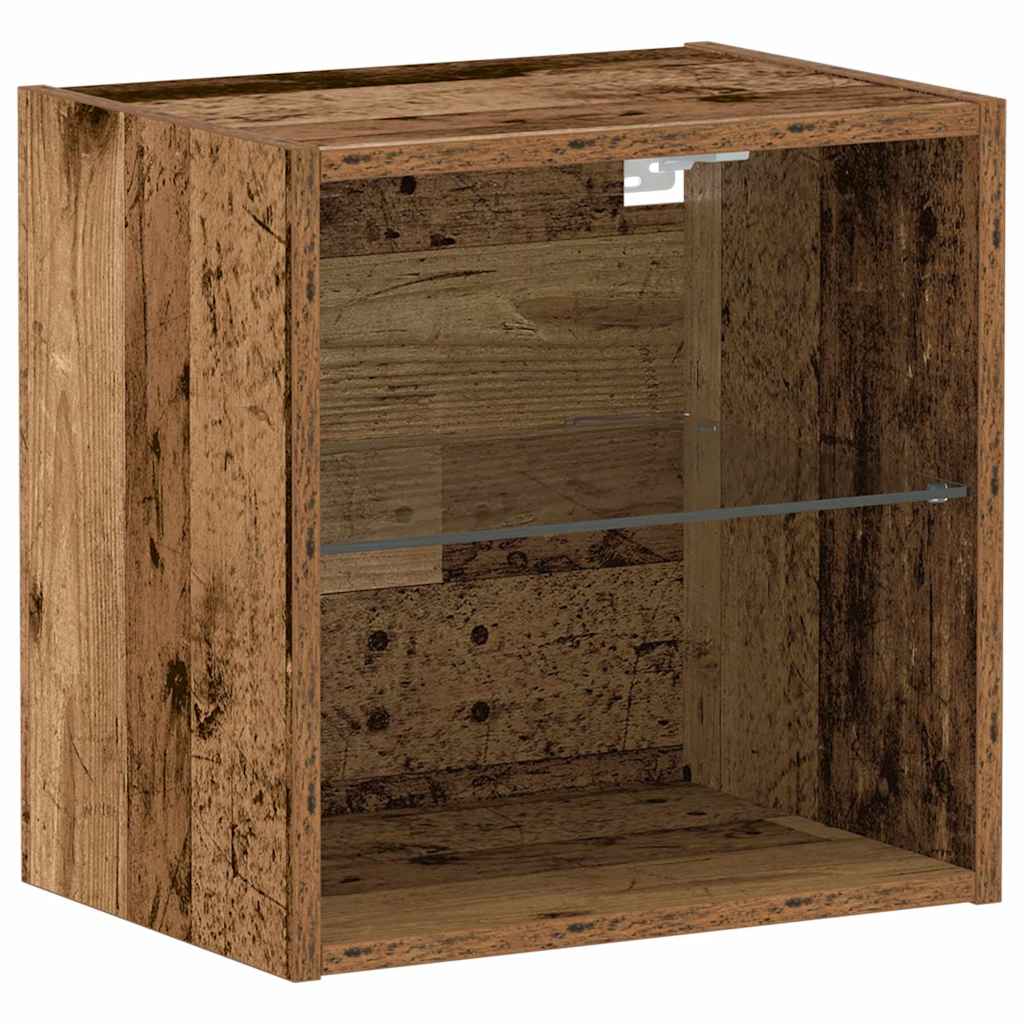 Plūduriuojanti lentyna su lentyna 2 pcs Ruda 40 x 28.5 x 40 cm