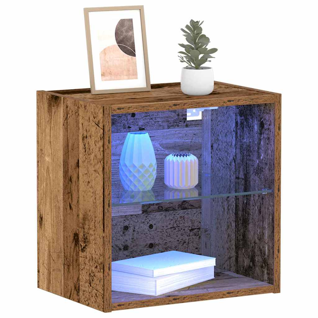 Plūduriuojanti lentyna su lentyna 2 pcs Ruda 40 x 28.5 x 40 cm
