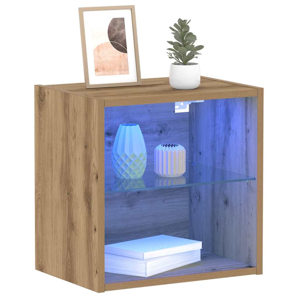 Plūduriuojanti lentyna su lentyna 2 pcs Ruda 40 x 28.5 x 40 cm
