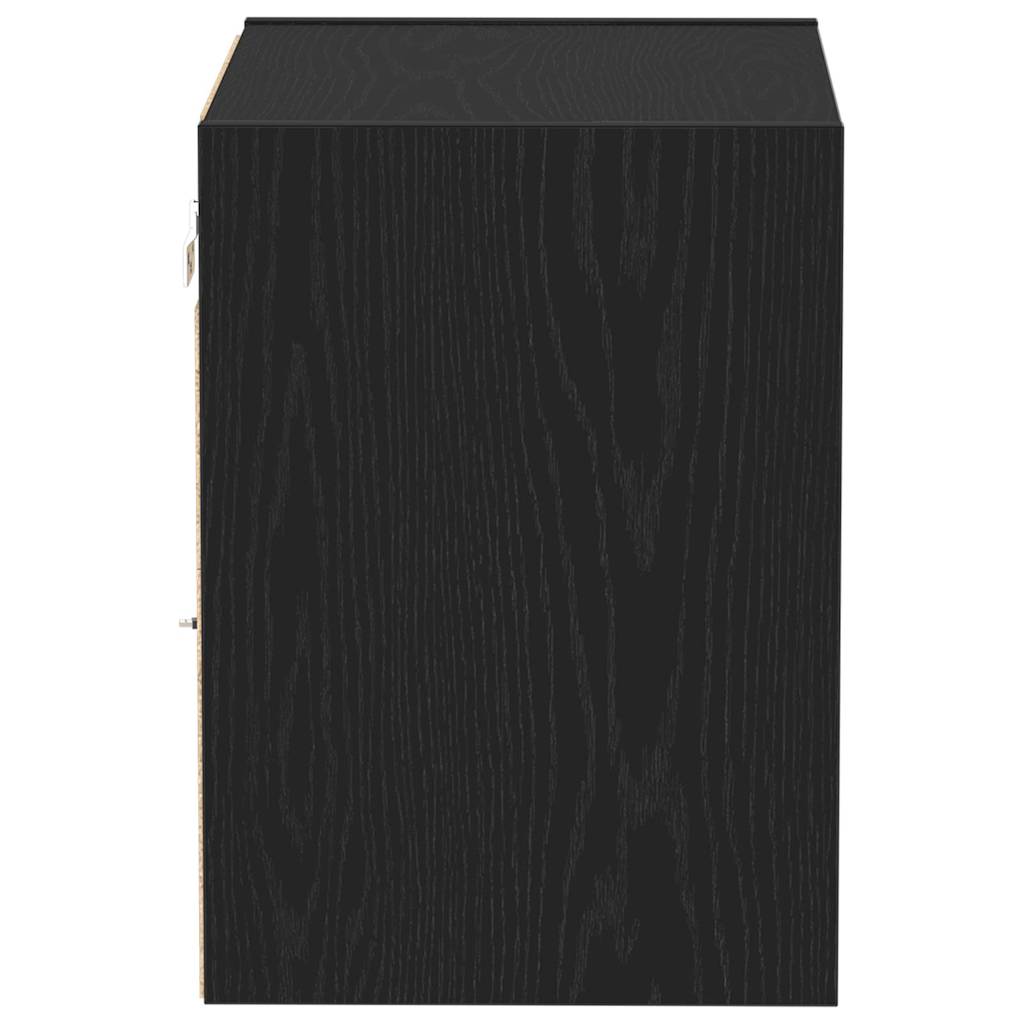 Floating shelf with shelf 2 pcs Black 40 x 28.5 x 40 cm