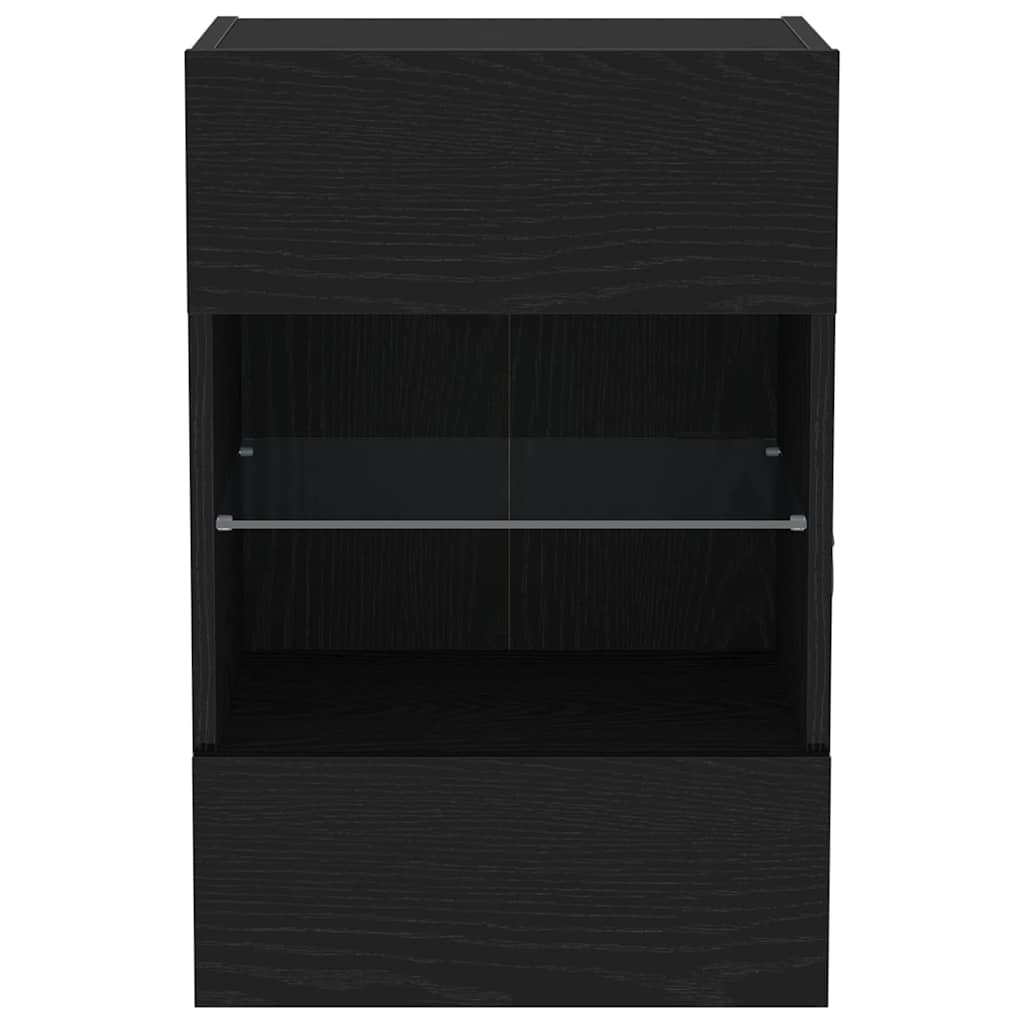 Televizoriaus spintelė 2 pcs Juoda 40 x 30 x 60.5 cm