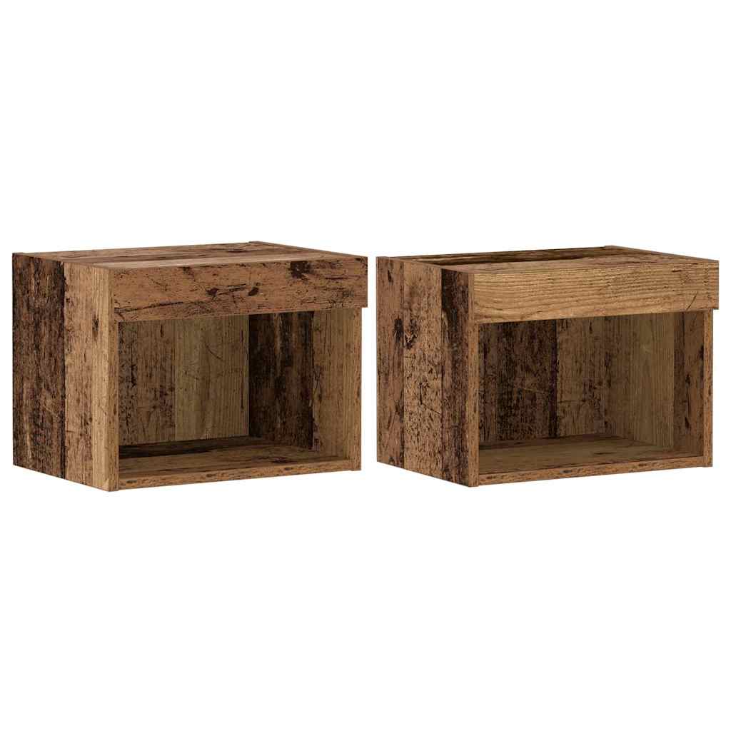 TV spintelių komplektas 2 pcs Senovinis medis 40 x 30 x 30 cm