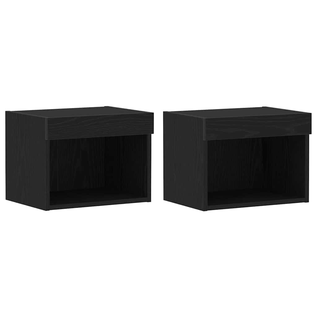 TV spintelių komplektas 2 pcs Juodas ąžuolas 40 x 30 x 30 cm