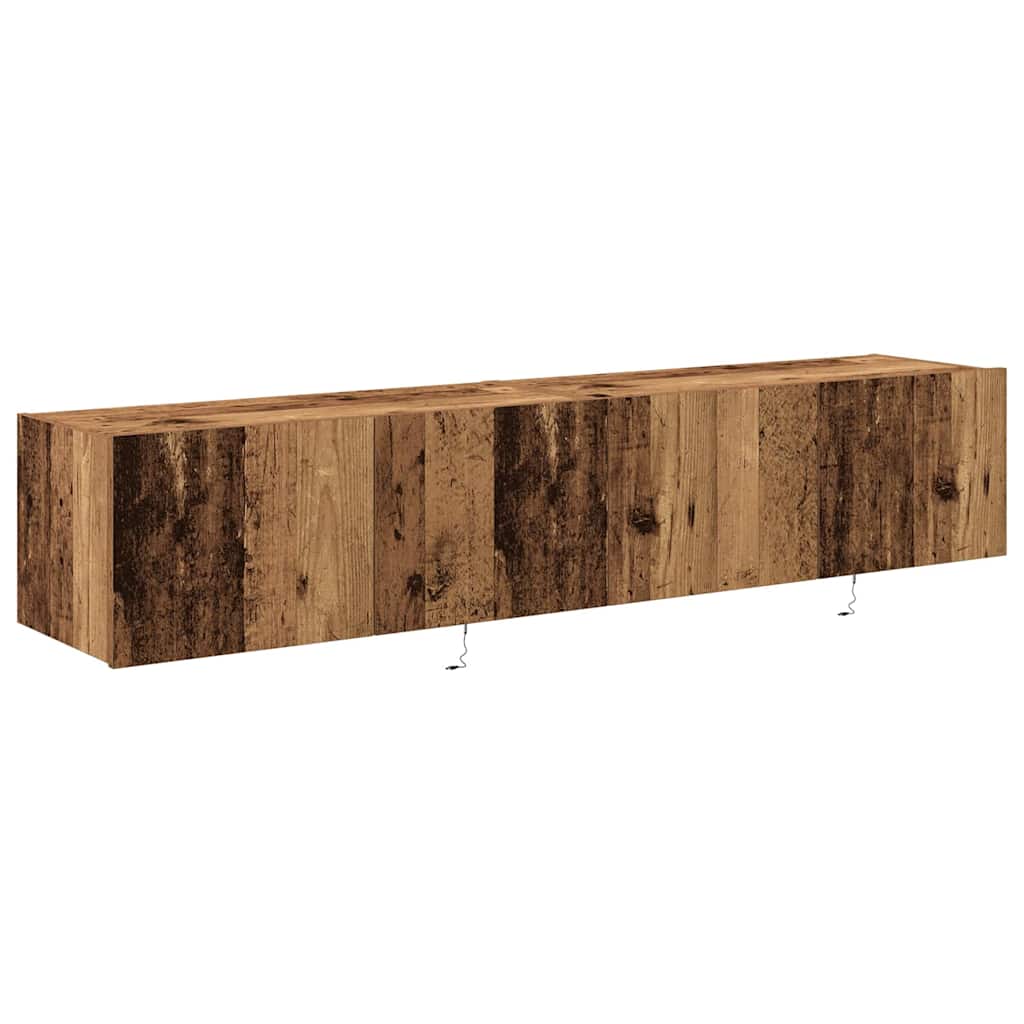 TV sieninė spintelė 2 pcs Senovinis medis 80 x 35 x 31 cm