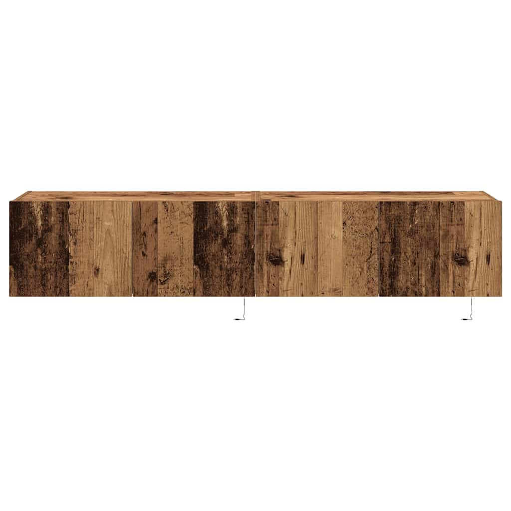 TV sieninė spintelė 2 pcs Senovinis medis 80 x 35 x 31 cm