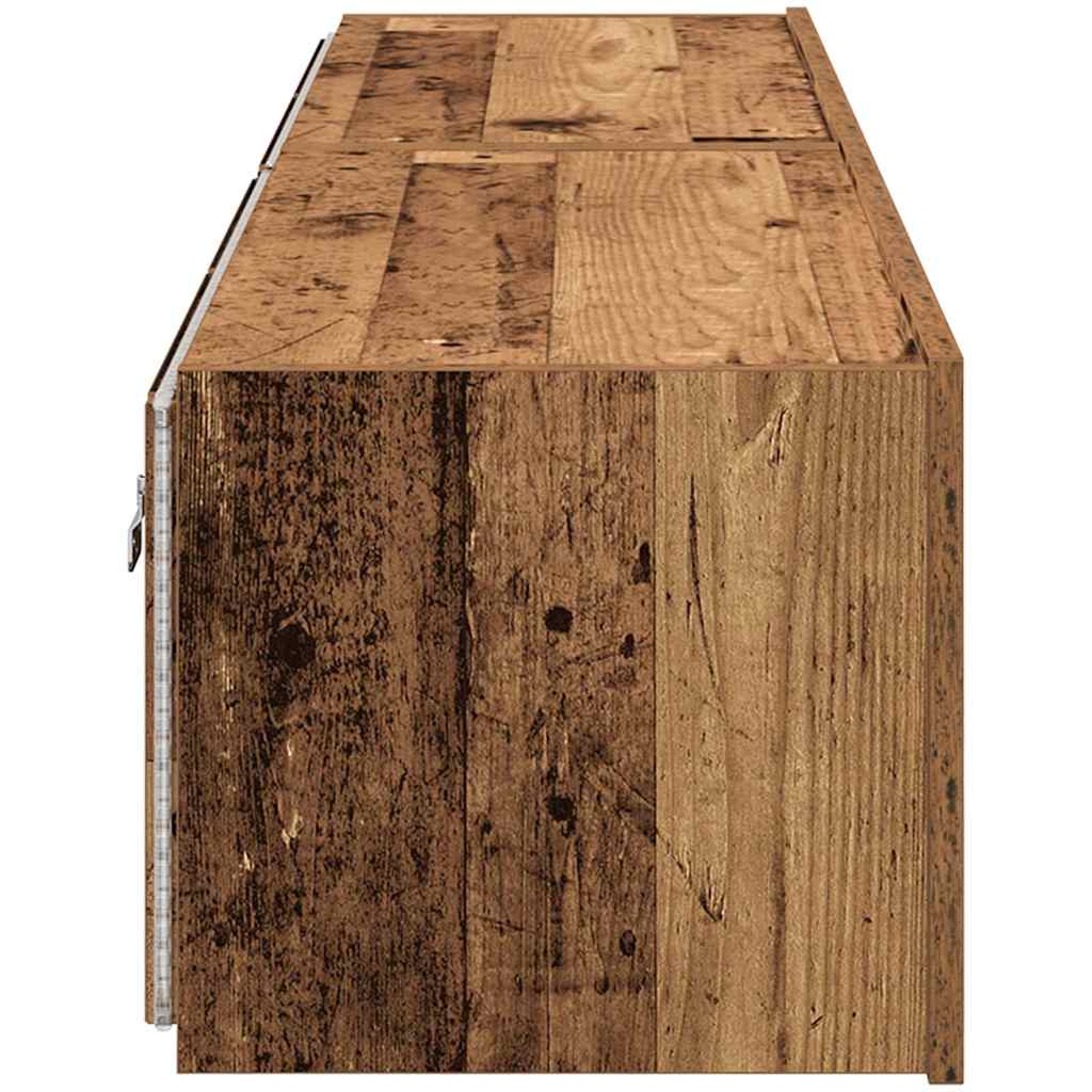 TV sieninė spintelė 2 pcs Senovinis medis 80 x 35 x 31 cm