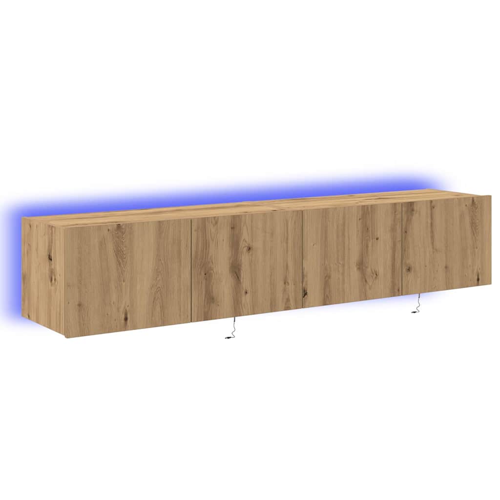 TV sienas skapītis 2 gab. Amatnieku ozols 80 x 35 x 31 cm