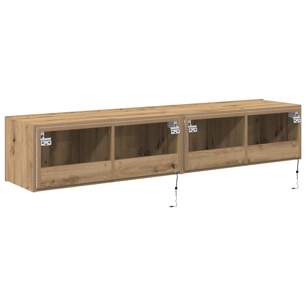 TV sienas skapītis 2 gab. Amatnieku ozols 80 x 35 x 31 cm