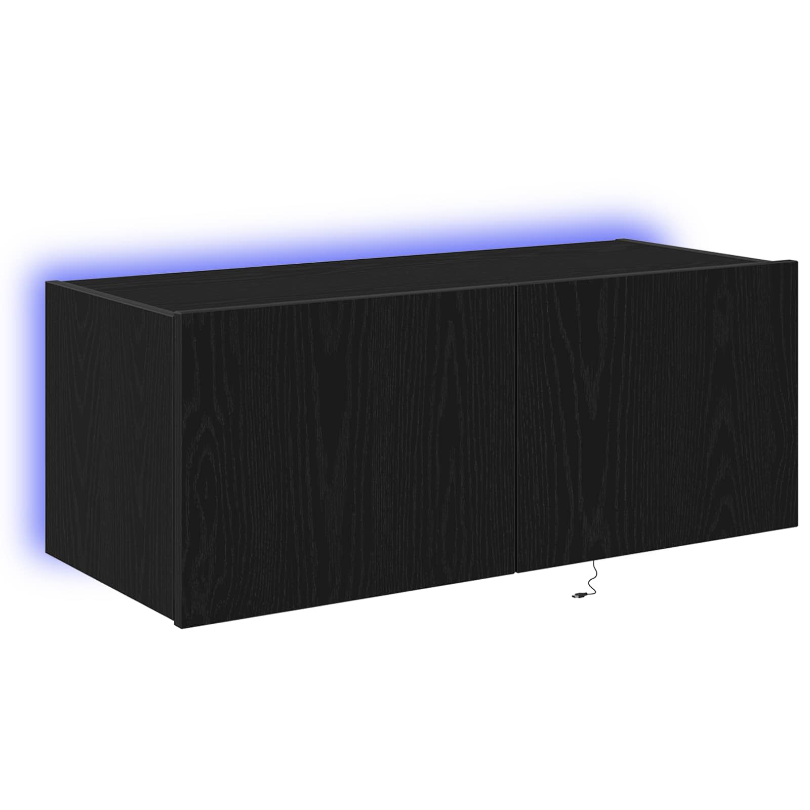 TV sieninė spintelė Juodas ąžuolas 80 x 35 x 31 cm