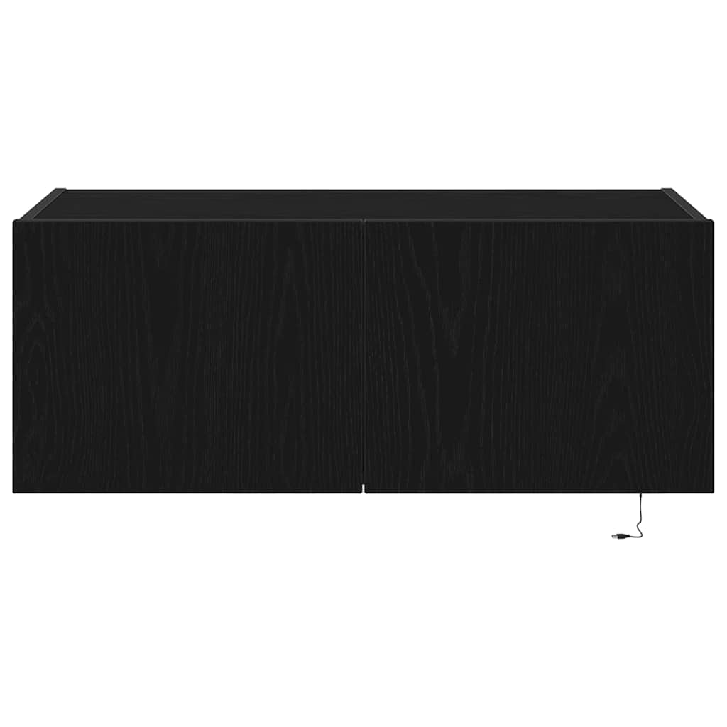 TV sieninė spintelė Juodas ąžuolas 80 x 35 x 31 cm
