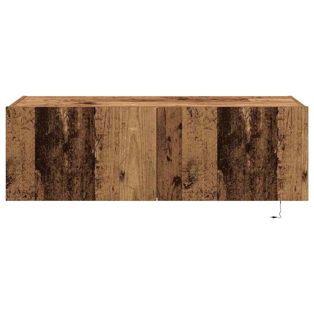 TV sieninė spintelė 2 pcs Senovinis medis 100 x 35 x 31 cm