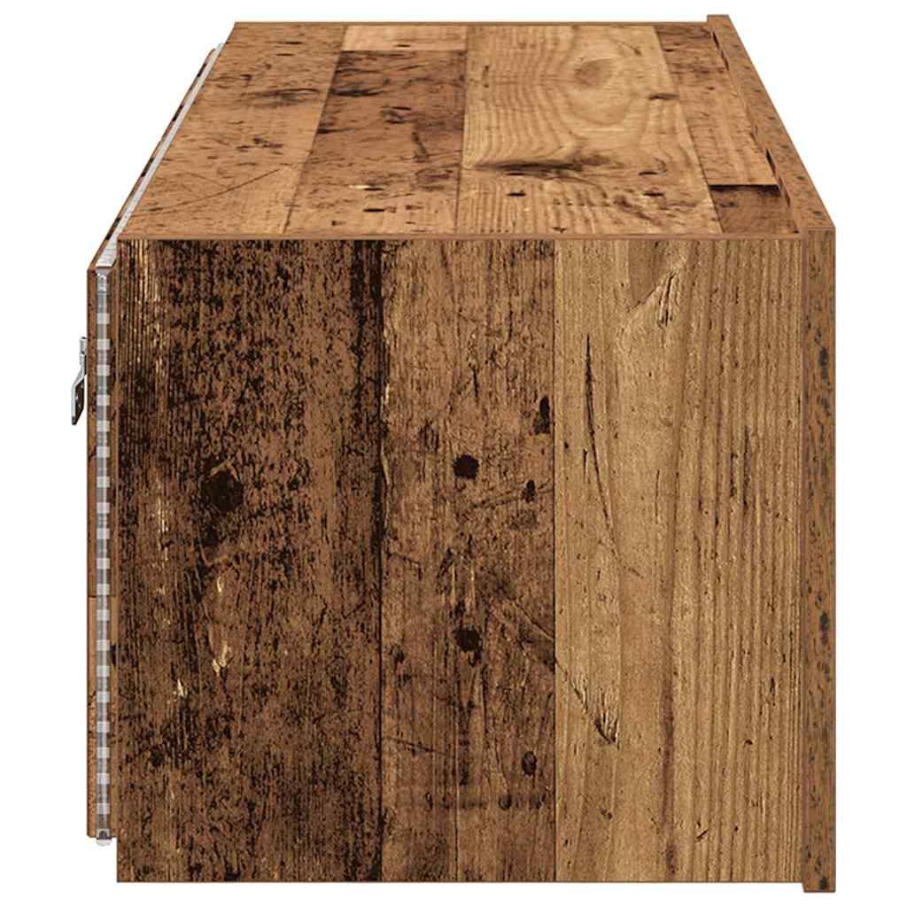 TV sieninė spintelė 2 pcs Senovinis medis 100 x 35 x 31 cm