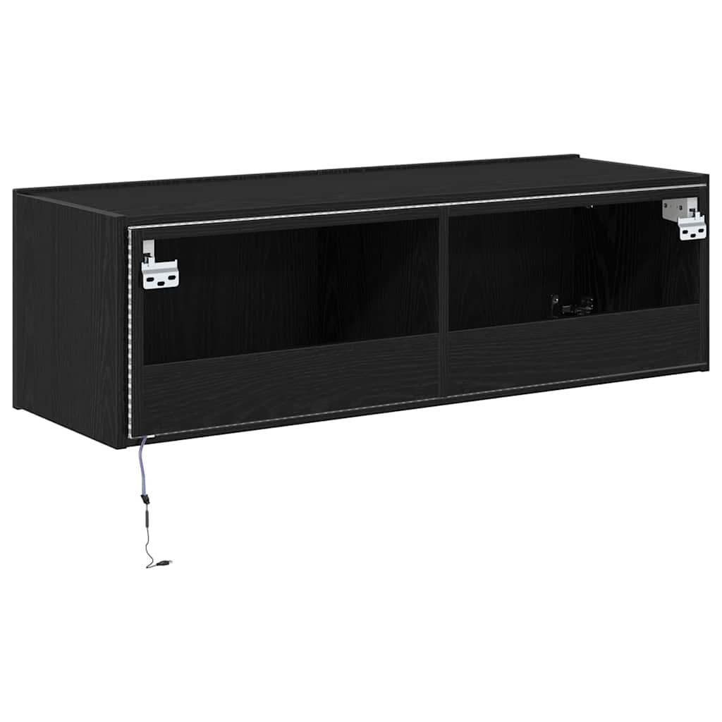 TV sienas skapis 2 gab. Melns ozols 100 x 35 x 31 cm
