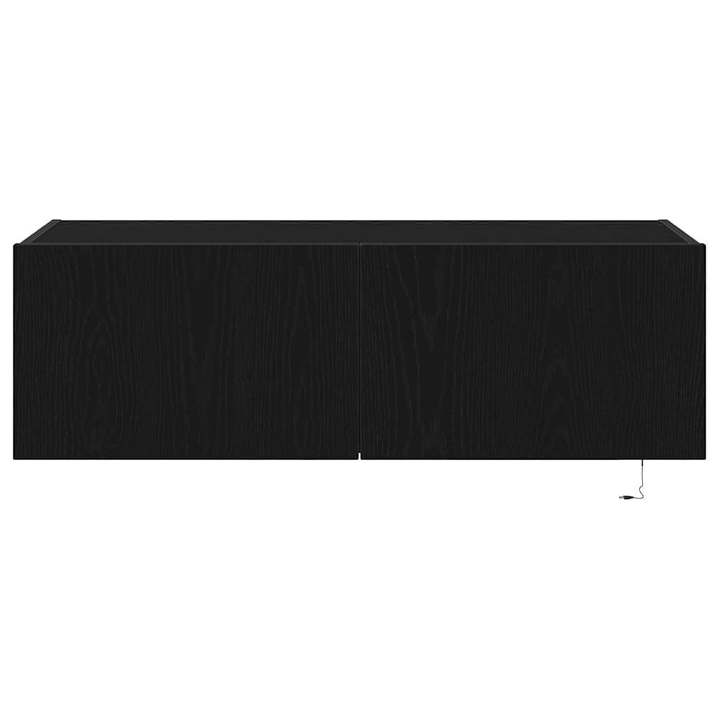 TV sienas skapis 2 gab. Melns ozols 100 x 35 x 31 cm