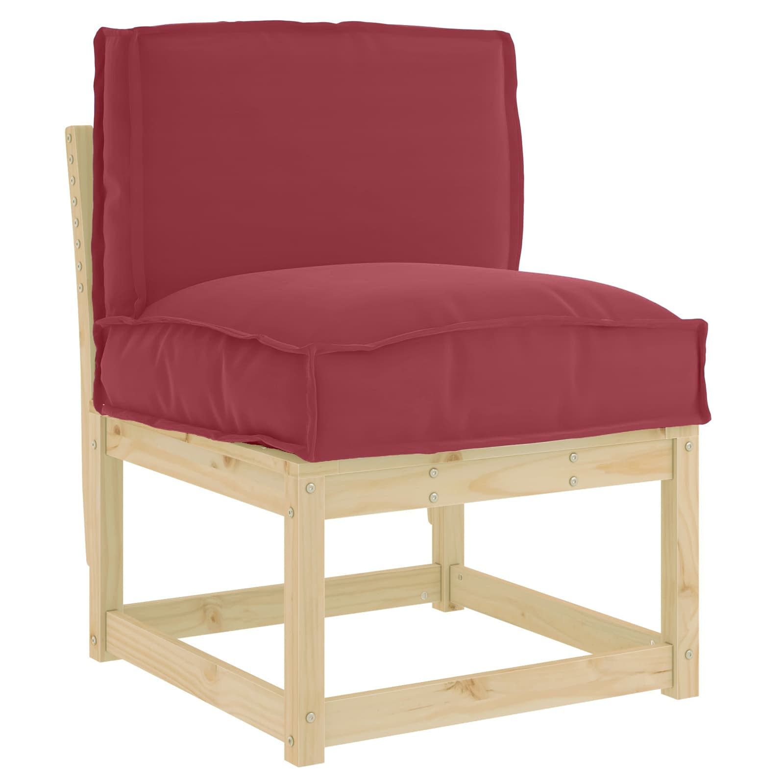 Cushion Wine Red 50 x 40 x 12 cm Oxford fabric