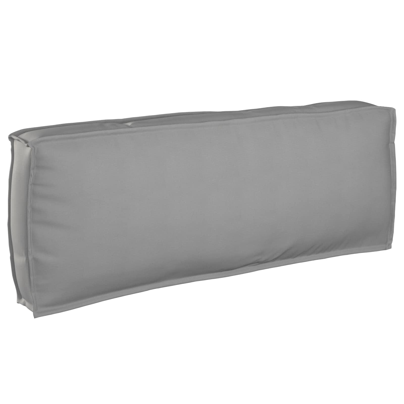 Pallet backrest cushion with pillow, Grey, 120 x 40 x 12 cm