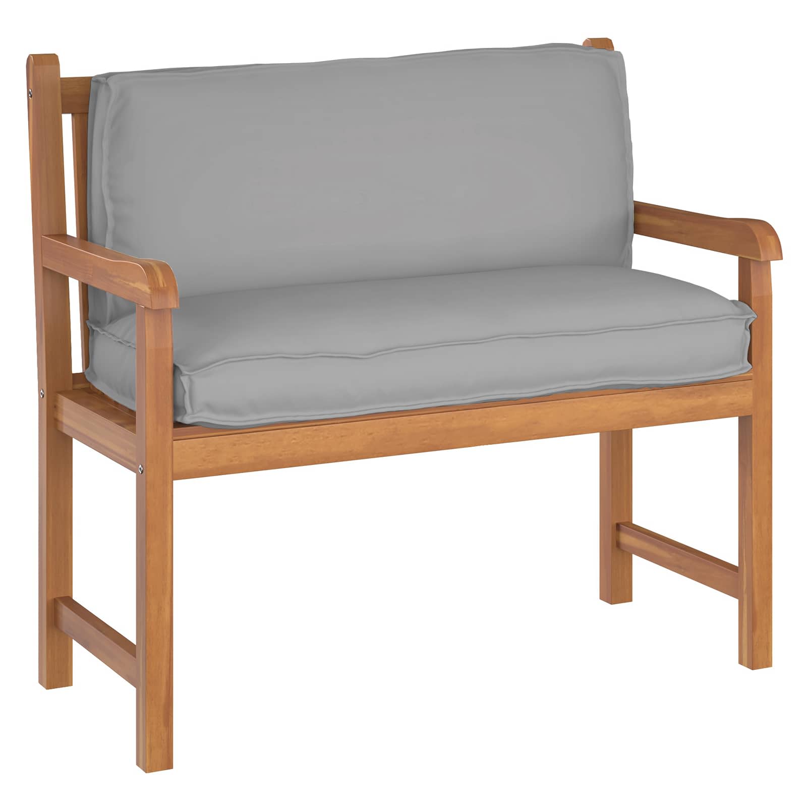 Pallet backrest cushion with pillow, Grey, 120 x 40 x 12 cm