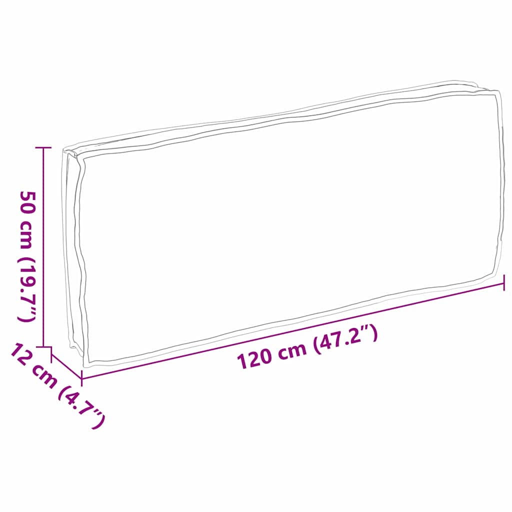 Pagalvėlė Pilka 120 x 50 x 12 cm Oksfordo audinys