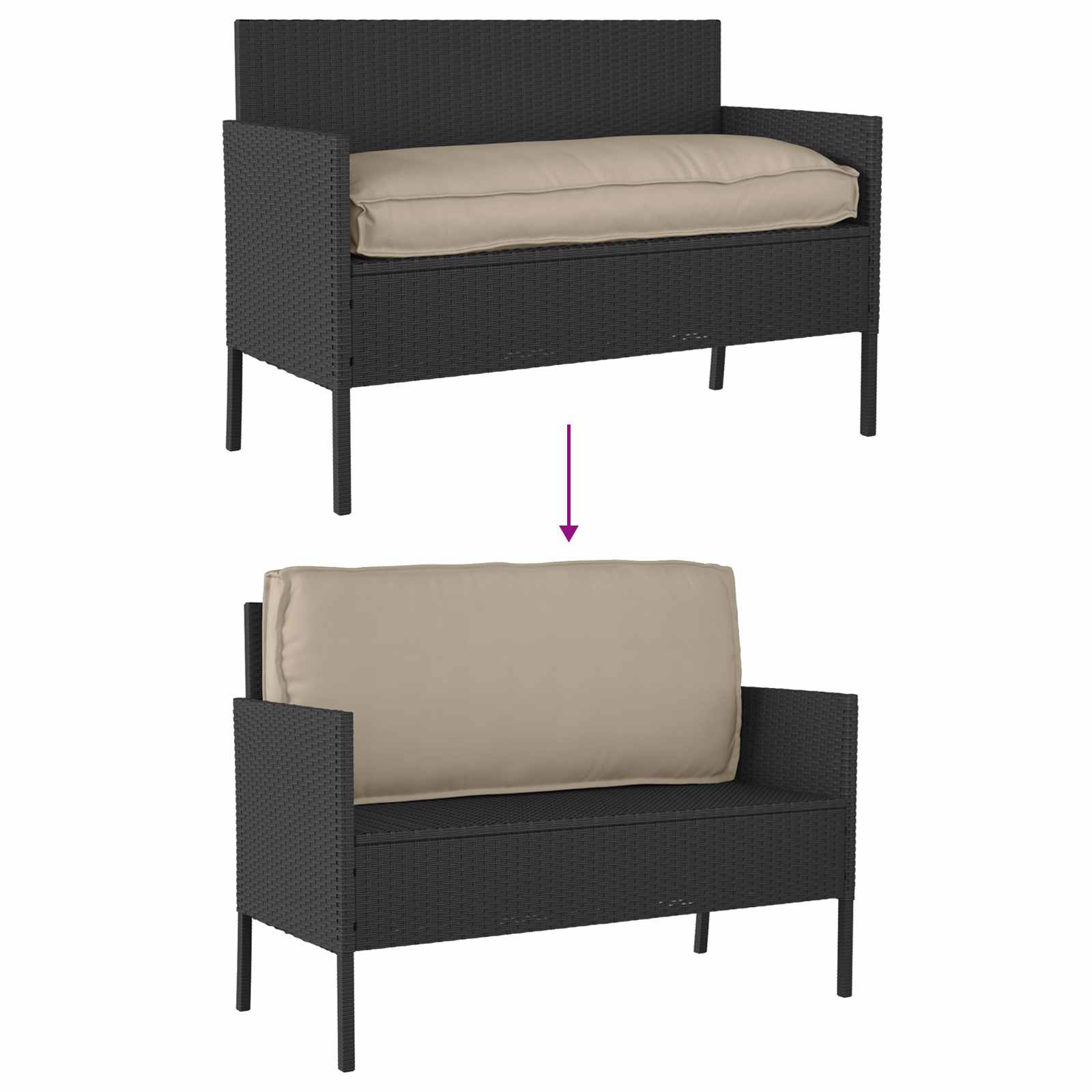 Pagalvėlė Taupe 120 x 50 x 12 cm Oksfordo audinys