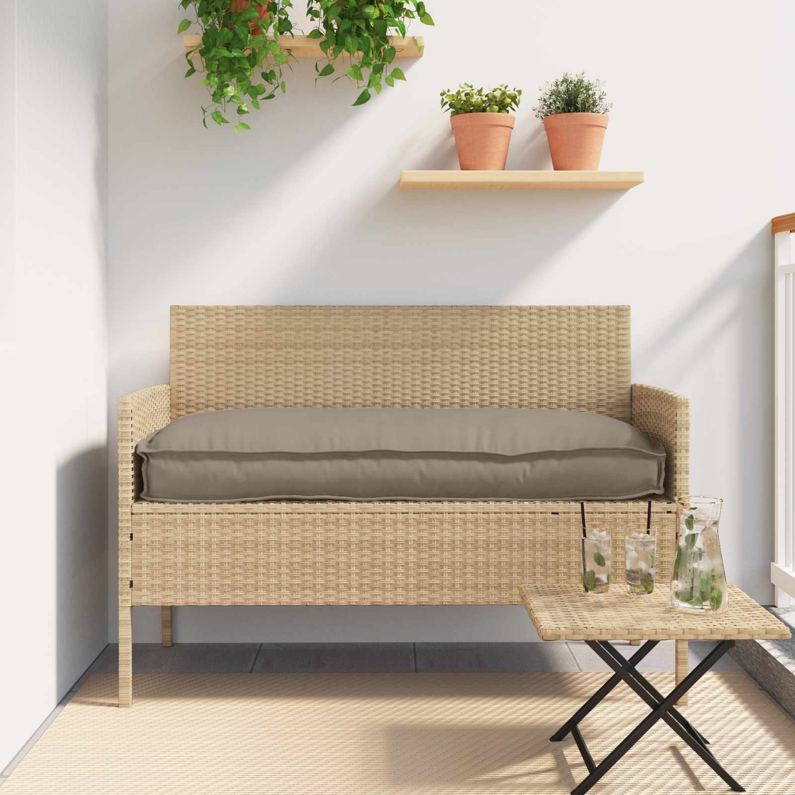 Taupe Pillow 150 x 40 x 8 cm Oxford Fabric