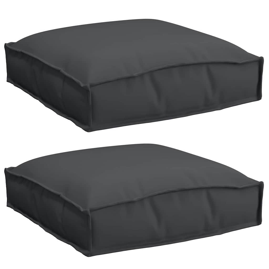 Pagalvėlė 2 pcs Juoda 40 x 40 x 8 cm Oksfordo audinys