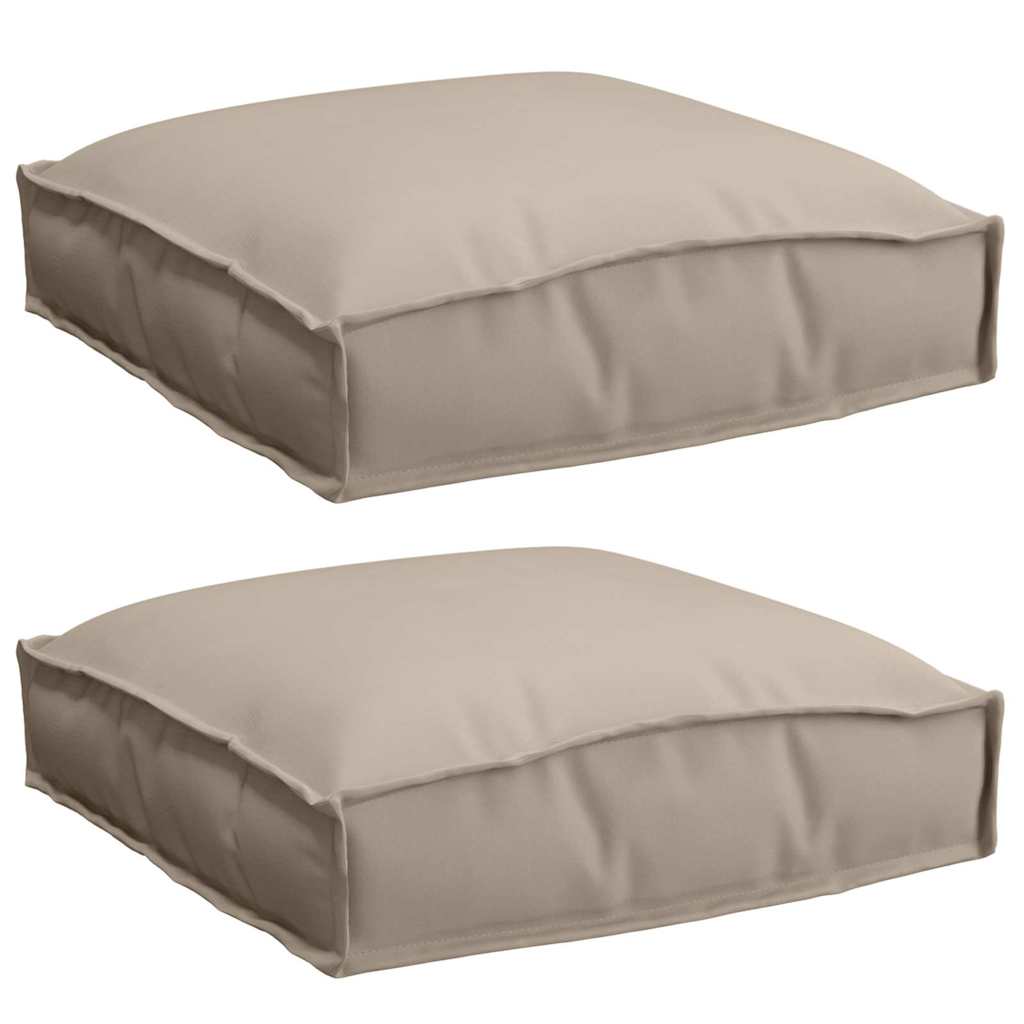 Pagalvėlė 2 pcs Taupe 40 x 40 x 8 cm Oksfordo audinys