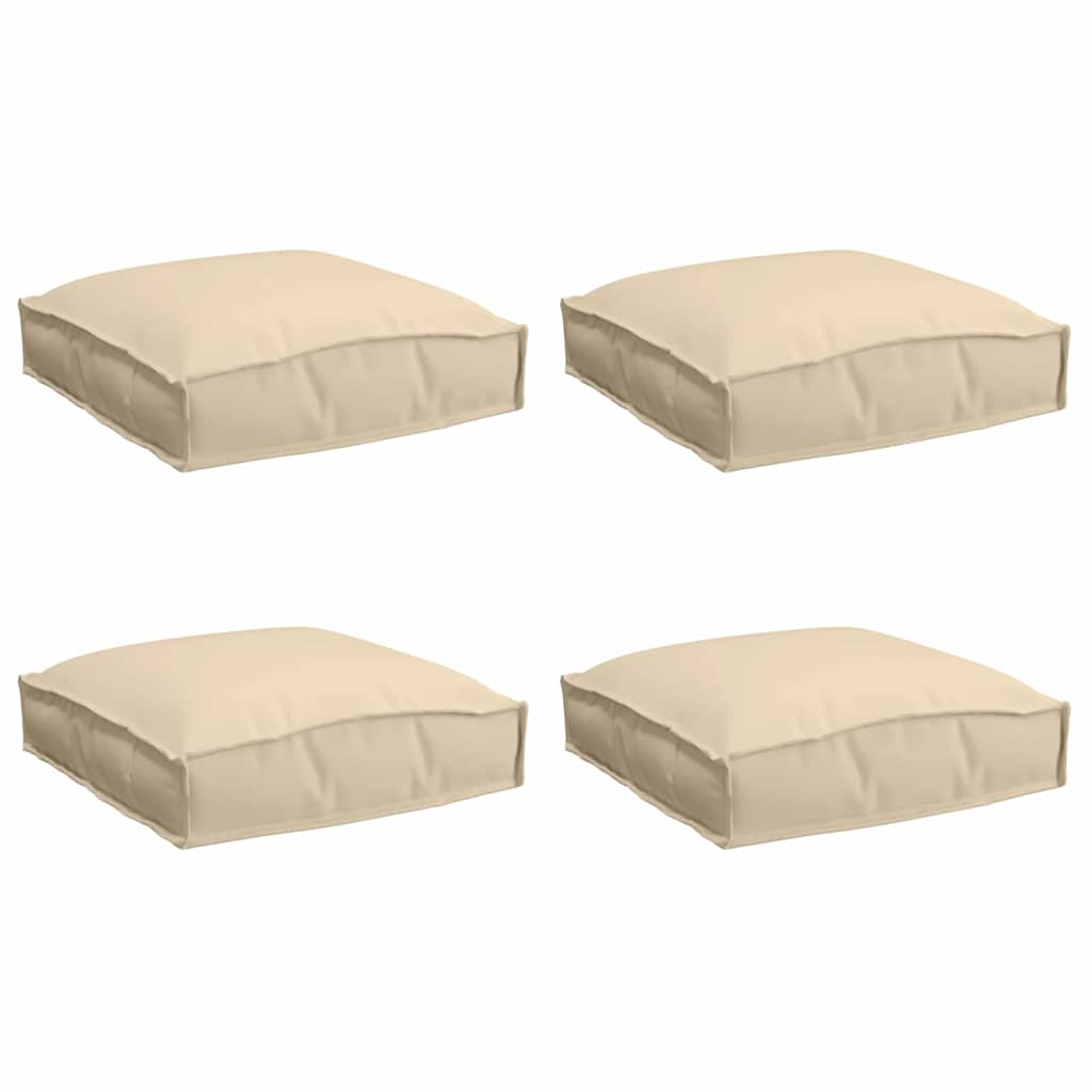Pagalvėlė 4 pcs Smėlio 40 x 40 x 8 cm Oksfordo audinys