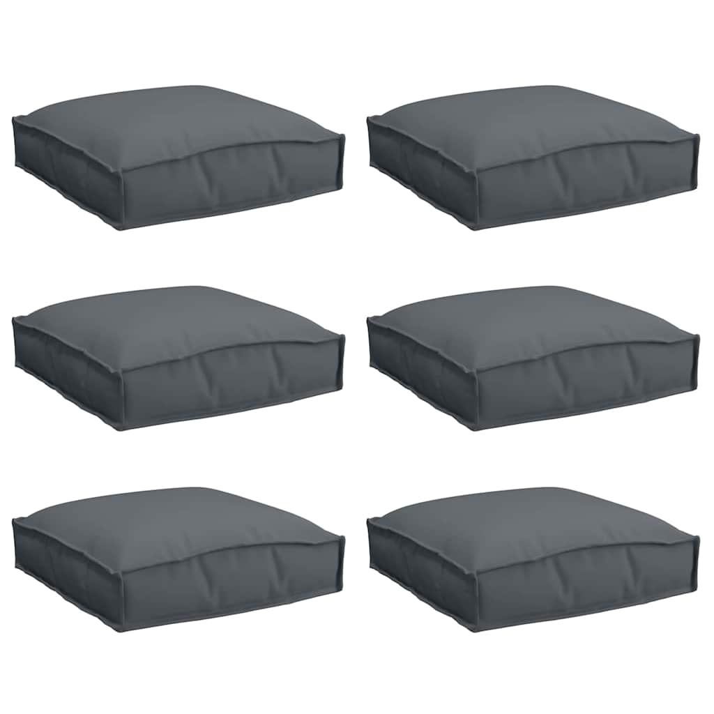 Cushion 6 pcs Anthracite 40 x 40 x 8 cm Oxford fabric