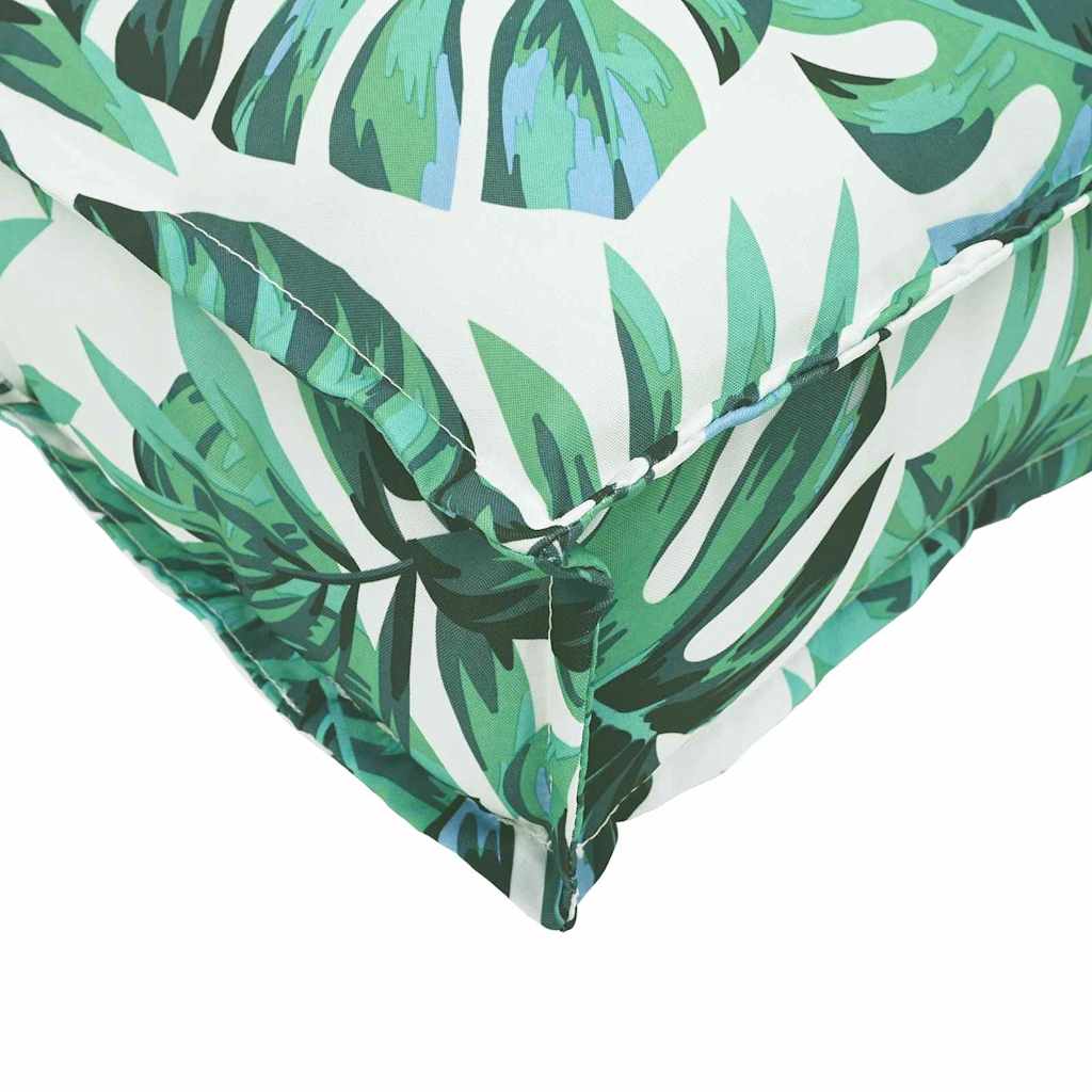 Pallet cushion for a bench, leaf pattern, 180x40x8 cm, Oxford fabric