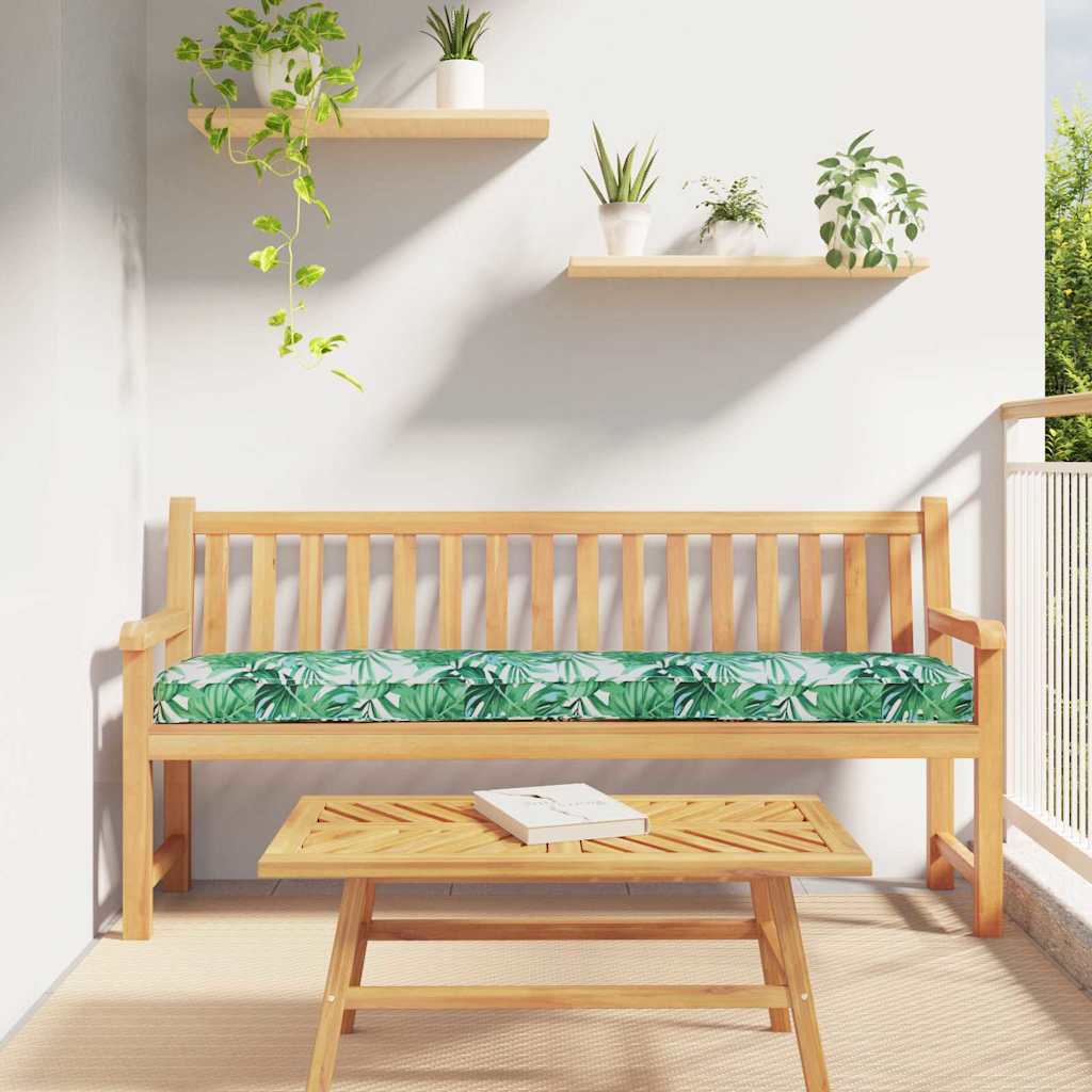 Pallet cushion for a bench, leaf pattern, 180x40x8 cm, Oxford fabric