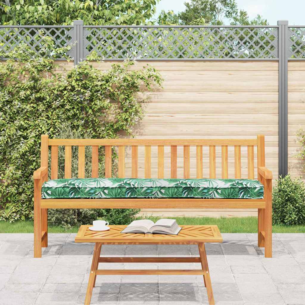 Pallet cushion for a bench, leaf pattern, 180x40x8 cm, Oxford fabric