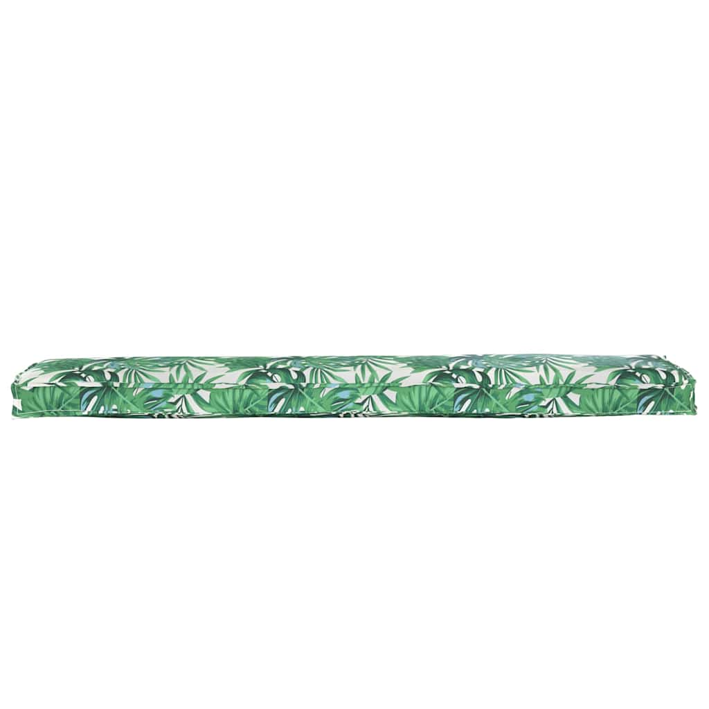 Pallet cushion for a bench, leaf pattern, 180x40x8 cm, Oxford fabric