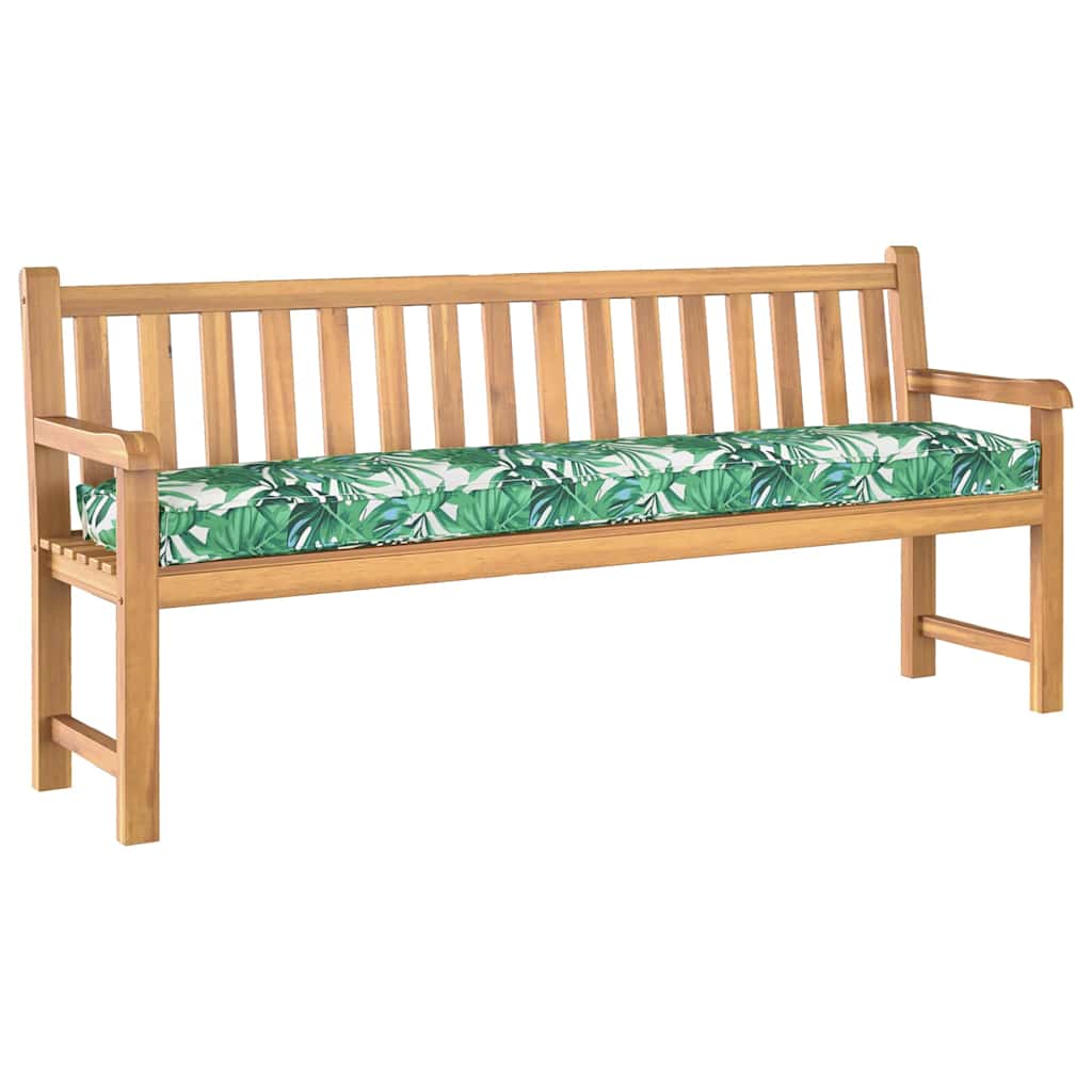 Pallet cushion for a bench, leaf pattern, 180x40x8 cm, Oxford fabric