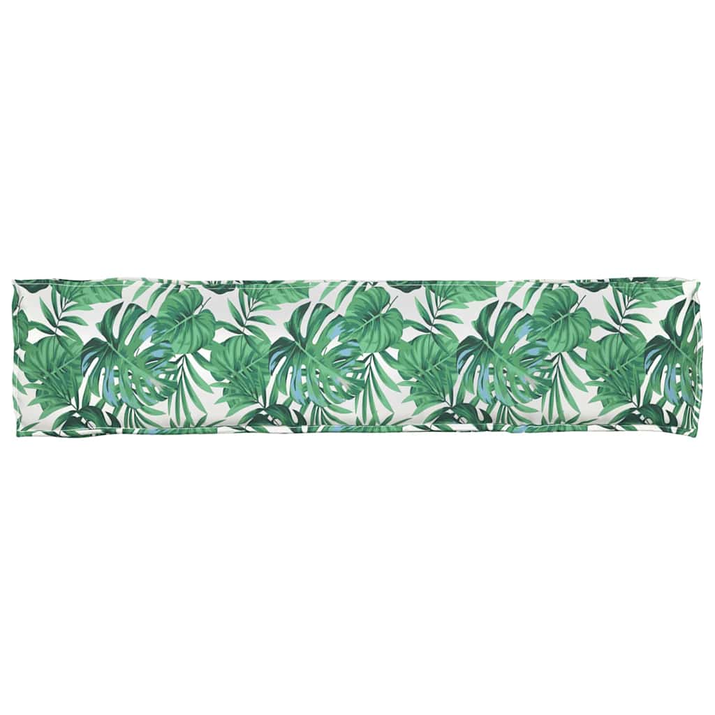 Pallet cushion for a bench, leaf pattern, 180x40x8 cm, Oxford fabric