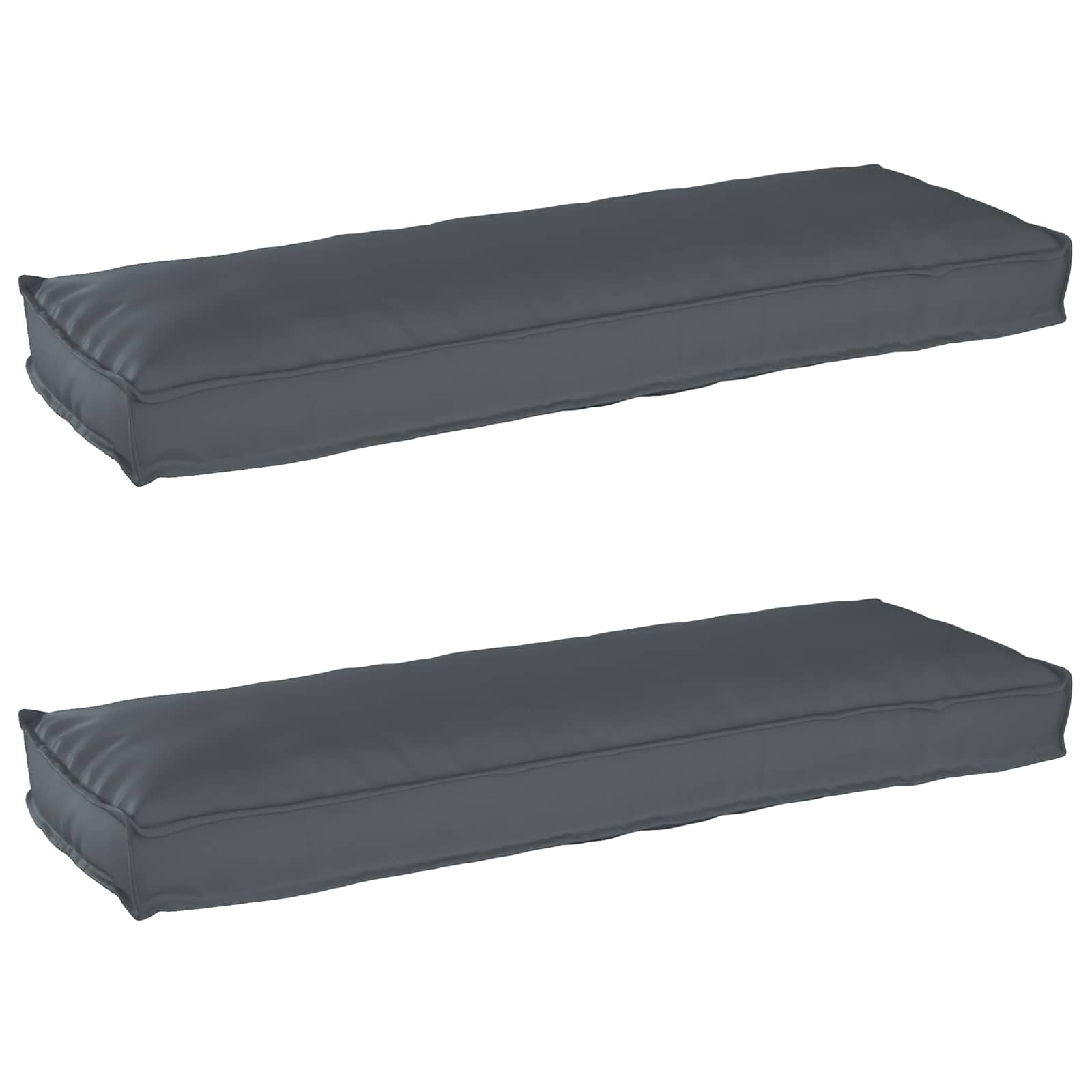 Paletės pagalvės suoleliui 2 vnt Antracito 120x40x8 cm Oxford audinys