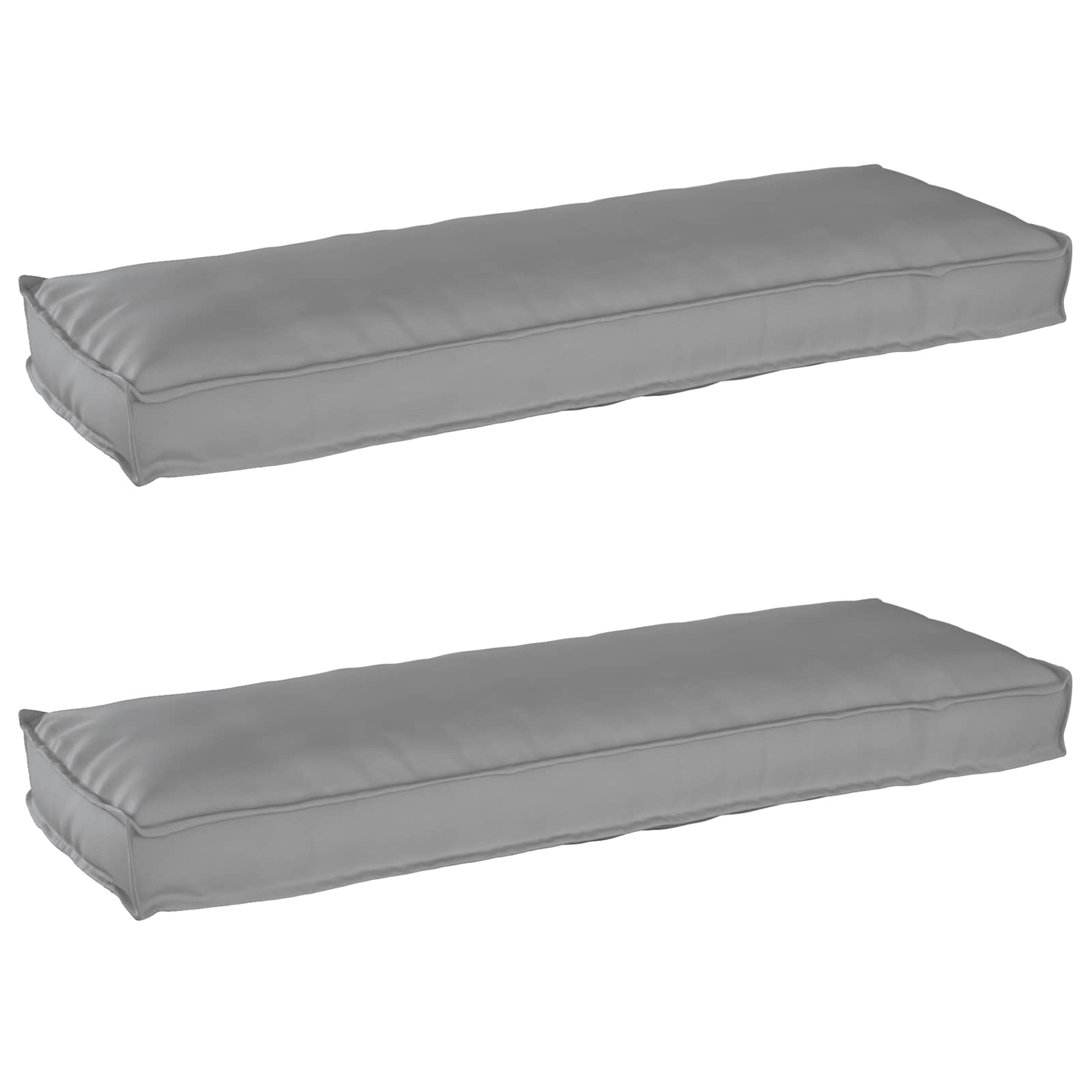 Bench Distribution Cushions 2 pcs. Grey 120x40x8 cm Oxford fabric