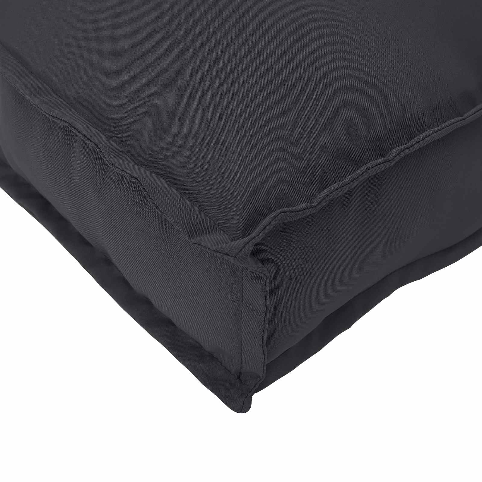Paletės pagalvės suoleliui 2 vnt Juoda 120x40x8 cm Oxfordo audinys