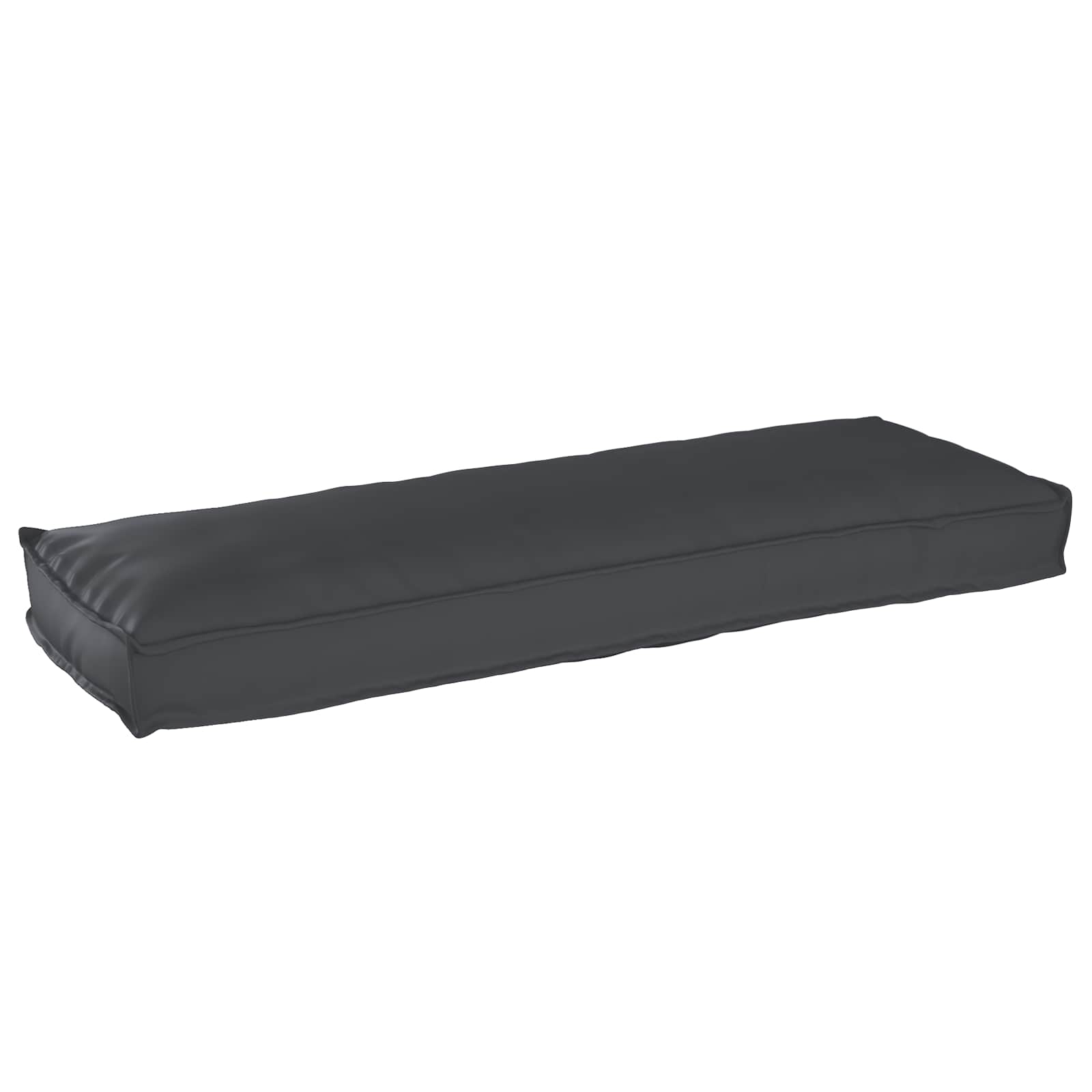 Paletės pagalvės suoleliui 2 vnt Juoda 120x40x8 cm Oxfordo audinys