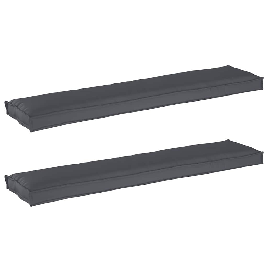 Pallet cushion set 2 pcs Anthracite 180 x 40 x 8 cm