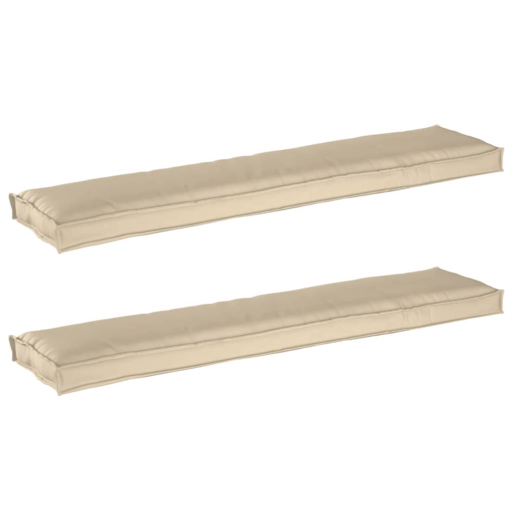 Pallet pagalvių rinkinys 2 pcs Smėlio 180 x 40 x 8 cm