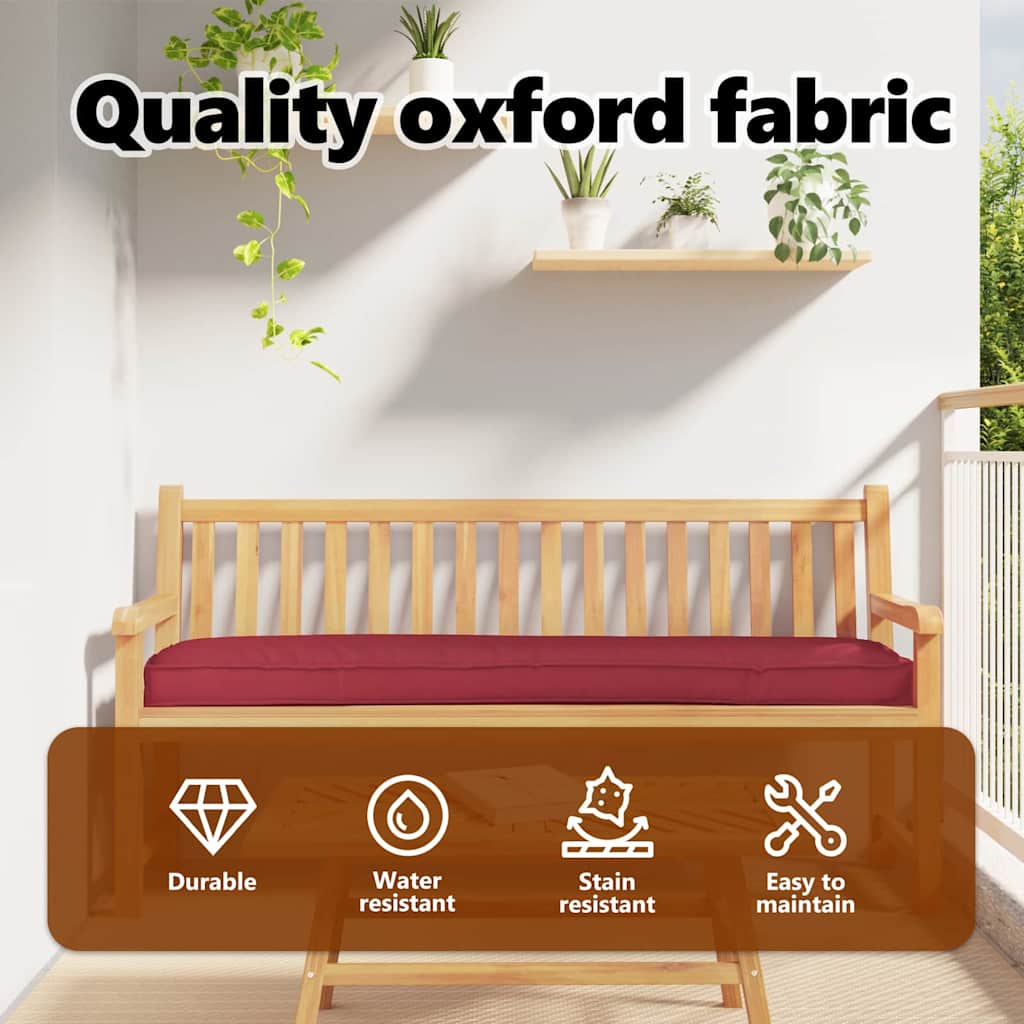 Pallet pagalvių rinkinys 2 pcs Vyno raudona 200 x 40 x 8 cm