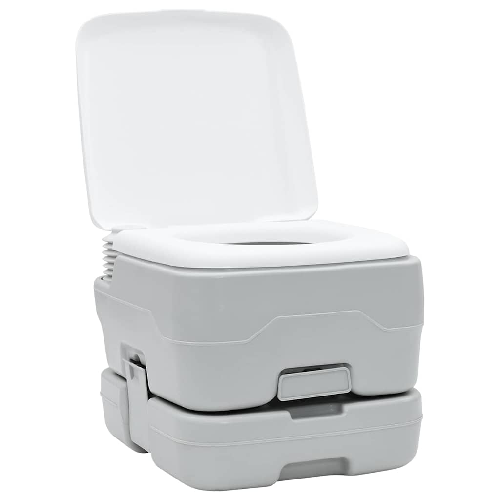 Camping Toilet 2 pcs Grey, White. 50.5 x 33 x 103 cm