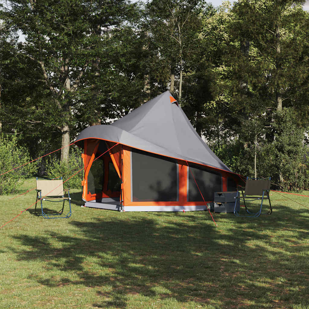 Šeimos Tipi Šlikas su stogu Pilka, Oranžinė 404 x 370 x 270 cm