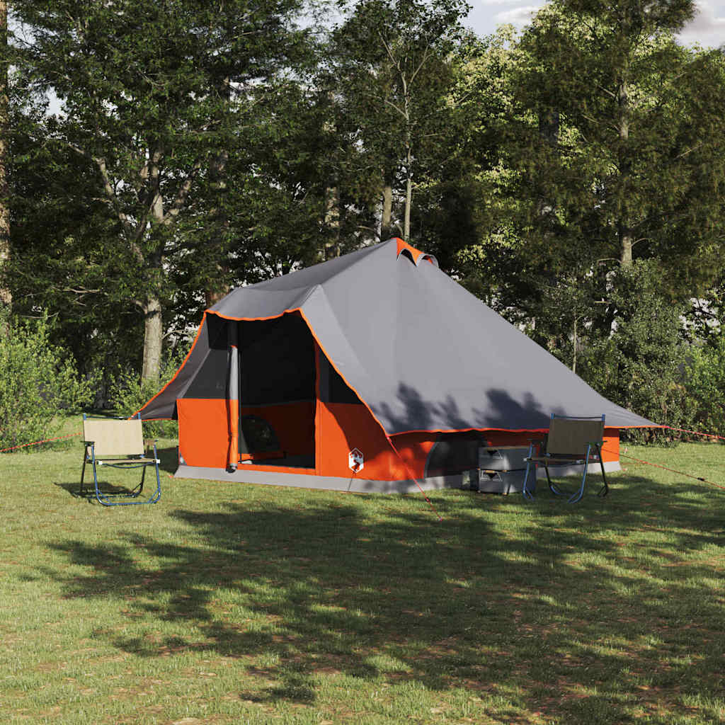 Ģimenes Tipi Telts Sliks ar jumtu Pelēka, Oranža 358 x 296 x 258 cm
