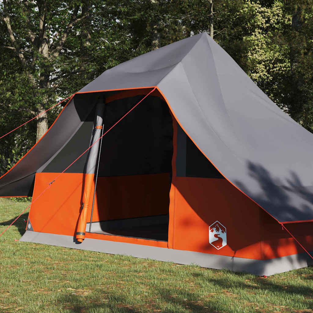 Ģimenes tipi telts Šliks ar jumtu Pelēka, Oranža 364 x 281 x 257 cm